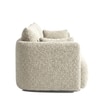 Cozychic Wood 3 Seater With Upholstery Non Storage Sofa In Beige Colour