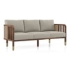 Taran 3 Seater Wooden Sofa in Natural Herringbone Colour