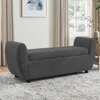 Redol Boucle 2 Seater Ottoman Bench with Storage  in Dark Grey Color
