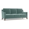 Abbey Sofa Set (Colour : Dusty Turquoise Velvet, Cushion : Hard, Seater : 3+1+1)
