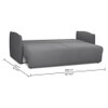 Vantella 3 Seater Pull Out Sofa cum Bed  in Grey Colour