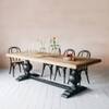 Bruel Solid Wood Dining Table in Morgan Natural & Black