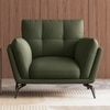 Vetra 1 Seater Leather Sofa In Olive