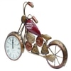 Craft Tree Metal Handpained Decorative Red Color Bike Wall Clock