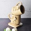 Beige Terra Bloom Modern Ceramic Mug Set