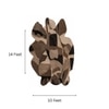 Handmade Wool Shaped Rug Modern Abstract Brown Beige 10 x 14 Feet Carpet