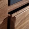 Baare Solid  Wood 2 Door With 2 drawer  Tv Cabinet  In Natural Finish
