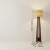 Camille Beige Jute Floor Lamp with Beige Jute Base