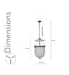 NOLAN Frosted White Glass and Brass Ceiling Pendant Light