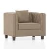 Windsor Premium 1 Seater Fabric Sofa in Biscuit Velvet Colour