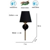 Devansh Metal Electric Wall Light in Black Colour with Black Shade Count of 1 Light