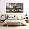 The Castle Decor Aviation Art Wall Painting Wooden Framed Digital Painting 27x48 Inch (Style 2)