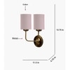 Devansh Metal Electric Wall Light in Gold Colour with Grey Shade Count of 2 Lights