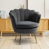 Melta Fabric Accent Chair in Grey Colour