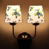 Devansh Metal Electric Wall Light in Gold Colour with Multi Shade Count of 2 Lights