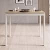 Holven 4 Seater Square Dining Table European oak & white