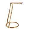 Slanted Nesting Raw Antique Gold Metal Side Table Large in Gold Colour