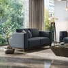 Taarkashi 2 Seater Fabric Sofa in Marengo Grey Velvet Colour
