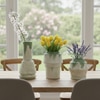 Layered Form Textured Ceramic Vase Set
