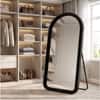 The Artment Unbreakable Black Arch Puff Floor Mirror (160 x 50) cm