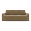 Apollo Sofa Set (Colour : Fawn Velvet, Cushion : Soft, Back Type : Regular, Seater : 3+1+1)