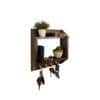 Kingston Wooden Wall Shelf Organiser With Key Holders