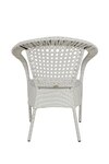 Griffith Wicker Table And Chair Set In  White And Black Dual Tone Finish