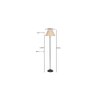 Daniesha Beige Natural Fiber Floor Lamp with Black Iron Base