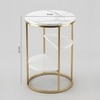 Gold Three Tier Metal Side Table in Gold Colour