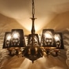 Devansh Metal Wall Mounted Lamp With Beige Jute Shade