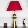 Gloucester Metal Table Lamp With Maroon Cotton Shade