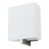 Eliante Modern Wall Lights Mild Steel & Glass Material Satin Nickel & White Finish