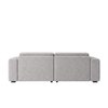 Sophisticated Wood Right Aligned 2-Seater With Upholstery Non Storage Sofa In Grey Colour