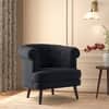 Bardot Lounge Chair in Deep Blue Velvet Colour
