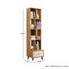 Hexa Engineered Wood Bookshelf Multipurpose Storage Rack in Giant Wood and Frosty White