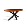 Xerone Solid Wood 6 Seater Dining Table in Black Finish