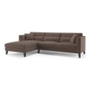 Lewis Sectional Sofa (Colour : Daschund Brown, Cushion : Hard, Seater : Left Aligned 3 Seater + Left Aligned Chaise)