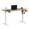 Wrick Solo Height Adjustable Study Table European Oak & White