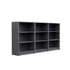 Hexa Engineered Wood Bookshelf Multipurpose Storage Rack in Slate Grey Colour