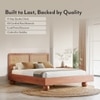 Takai Solid Wood And Cane King Size Non Storage Bed In Red Cedar Finish