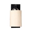 Devansh Solid Wood Electric Wall Light in Brown Colour with off-white Shade Count of 1 Light