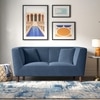 Janet 2 Seater Fabric Loveseat In Lapis Blue Colour