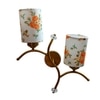 Devansh Metal Electric Wall Light in Gold Colour with Multi Shade Count of 2 Lights
