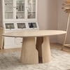 Avery Jenkins Veneer 6 Seater Dining Table in White Oak Finish