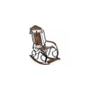 Raynesha Solid Wood Rocking Chair in Brown Colour