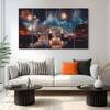 The Castle Decor London Bridge Wall Art Set of 5 Wooden Framed Digital Painting 27x48 Inch