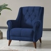 Joplin Solid Wood Accent Chair in Navy Blue Colour