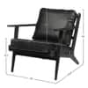 Cortez Solid Wood Relax Chair in Rustic Black