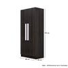 Hexa Red Wooden 2 Door Wardrobe with 4 Shelves in Flower Wenge Colour