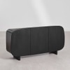 Soncy Solid Mango Wood Sideboard with 3 Door in Black Finish